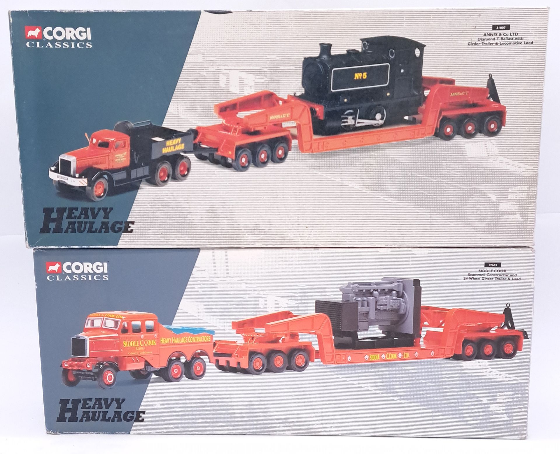 Corgi Heavy Haulage, a boxed pair of 1:50 scale sets