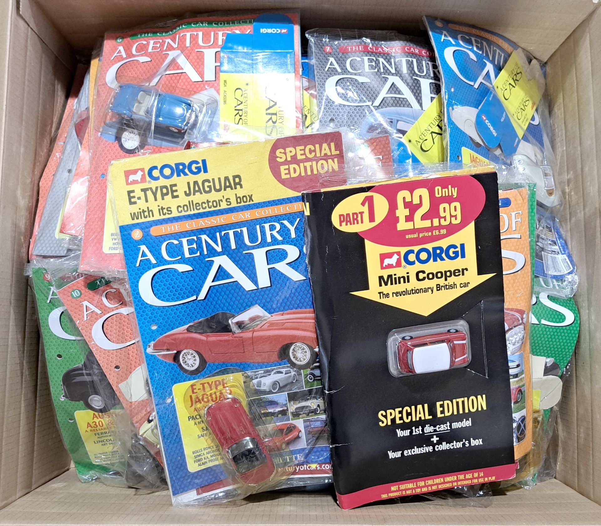 Hachette A Century of Cars & similar, Diecast vehicles & magazines with boxes