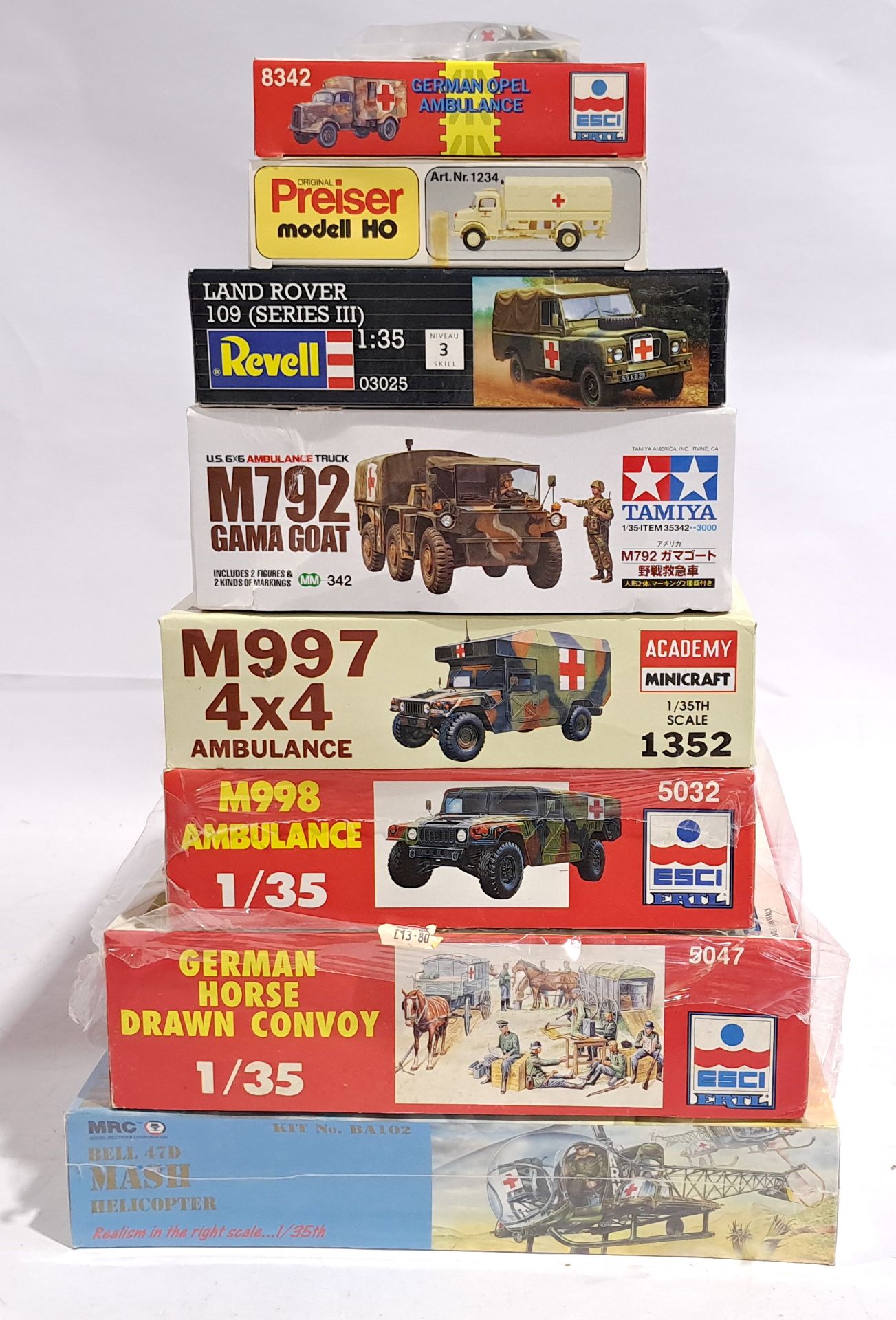 MRC, Revell & similar, Military related, Model Kits, an unmade boxed group