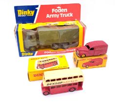 Dinky, a boxed Commercial group including Military