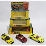 Corgi 341, 342 & 344, a boxed group