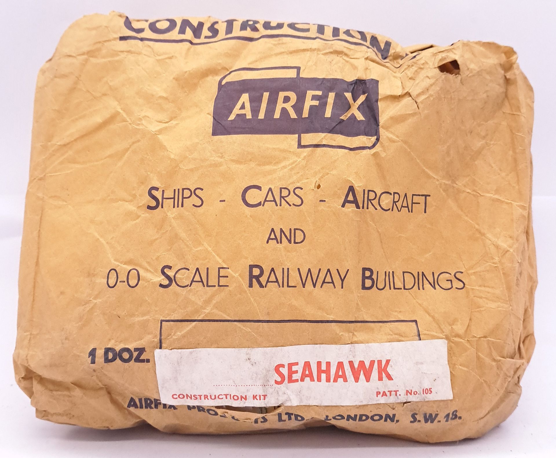 Airfix c1960’s ORIGINAL TRADE BAG complete with Bagged (possibly Type3) “Seahawk” Kits