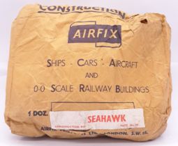 Airfix c1960’s ORIGINAL TRADE BAG complete with Bagged (possibly Type3) “Seahawk” Kits