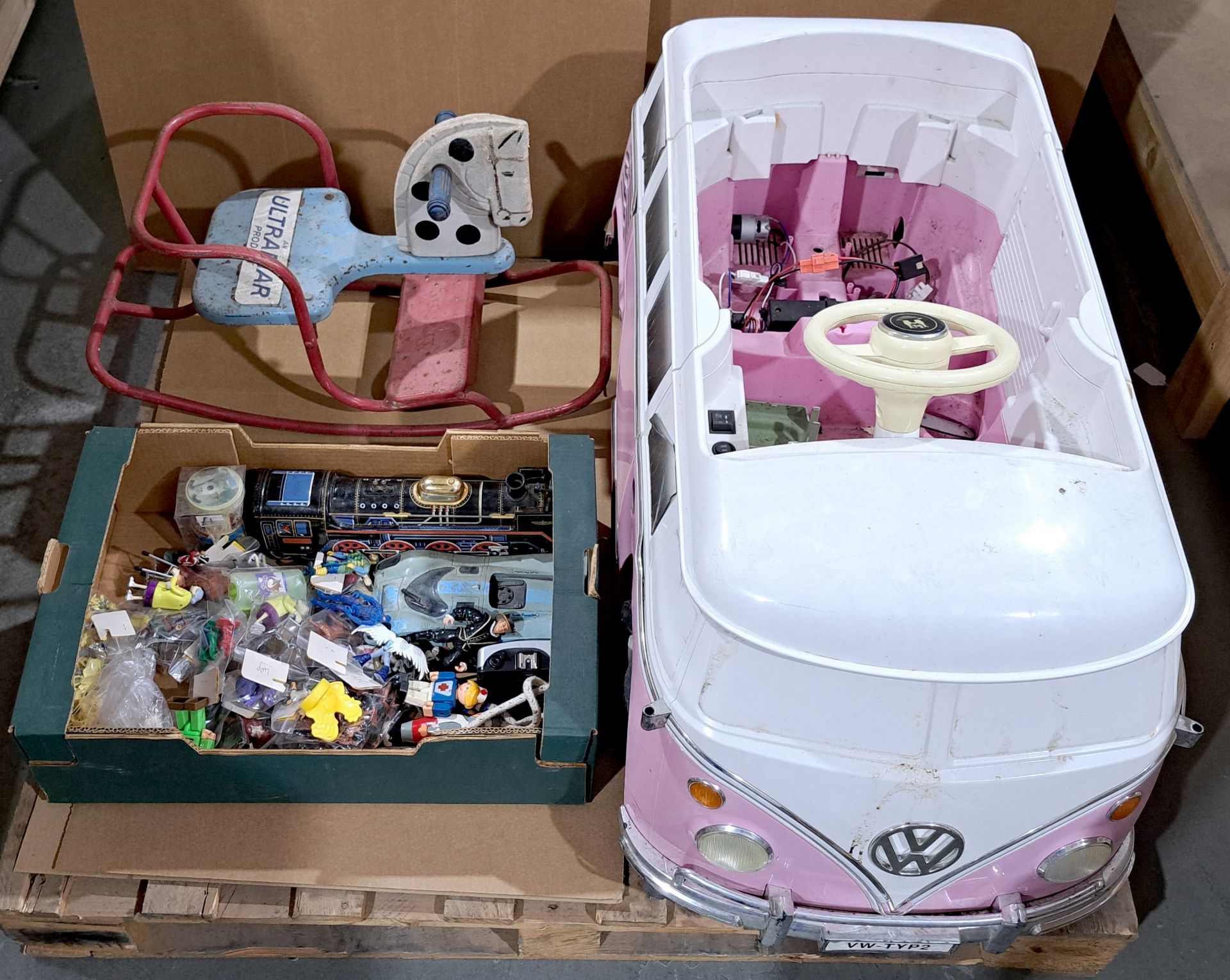 Kids Electric Pink VW 12v Volkswagen Camper Van Ride On & other children’s toys