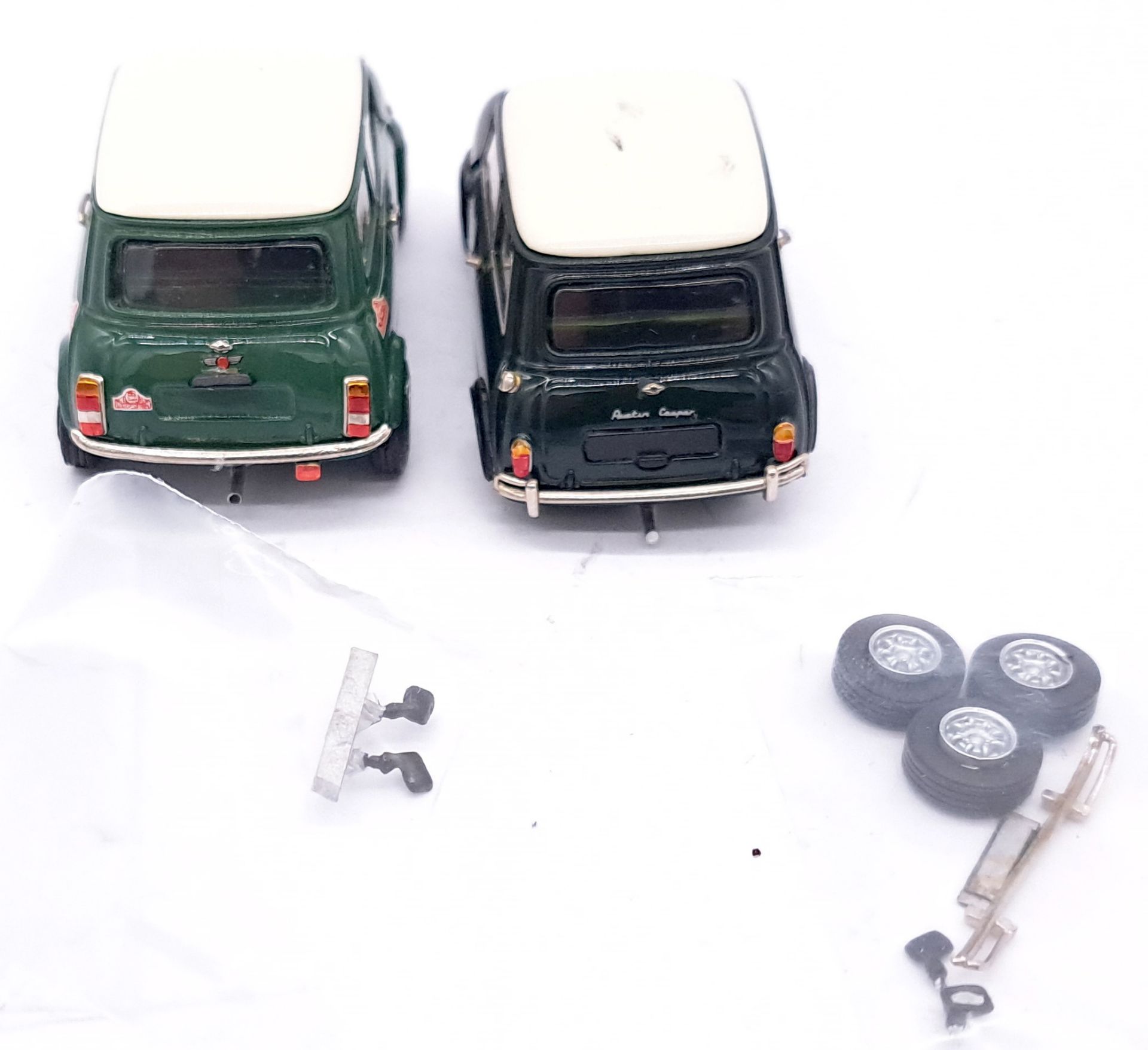 SMTS "Voiturette", a boxed pair of white metal Mini Cooper Rally models - Image 4 of 4