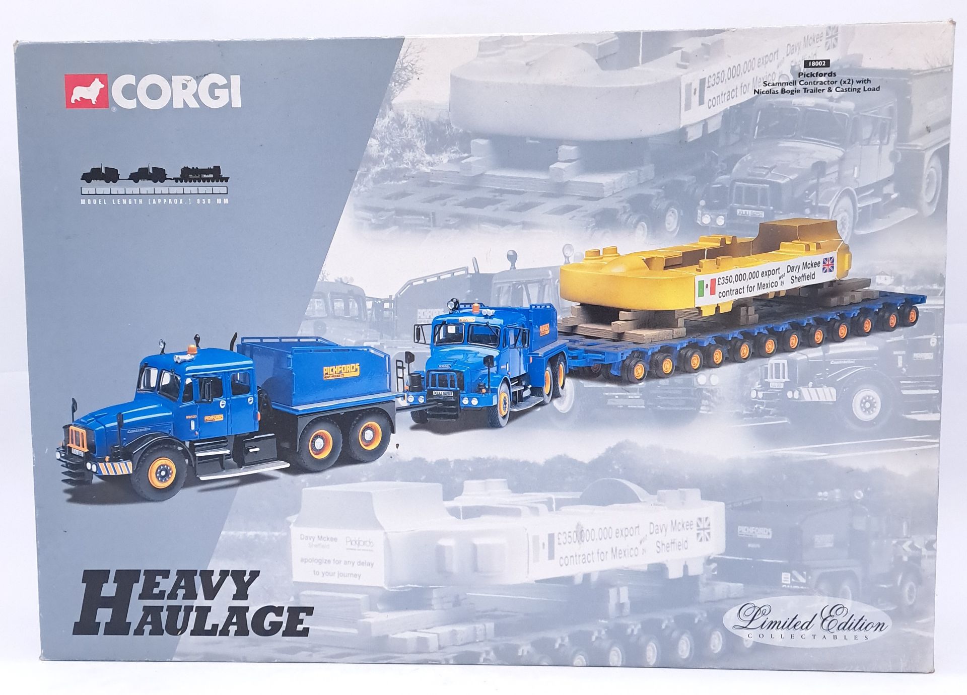 Corgi Heavy Haulage, a boxed 1:50 scale set 18002 "Pickfords"