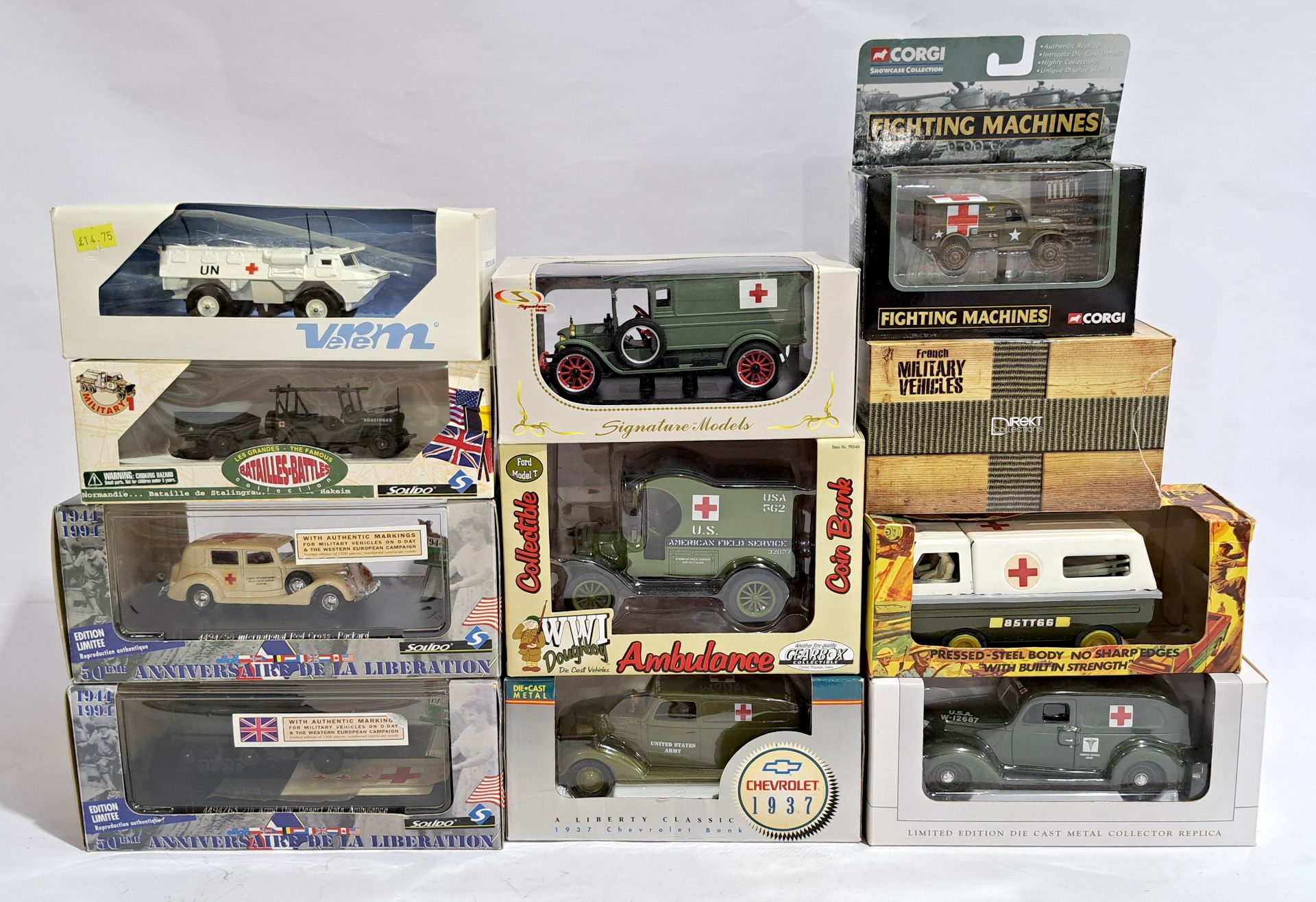 Solido, Corgi, Triang & similar, a boxed Military group