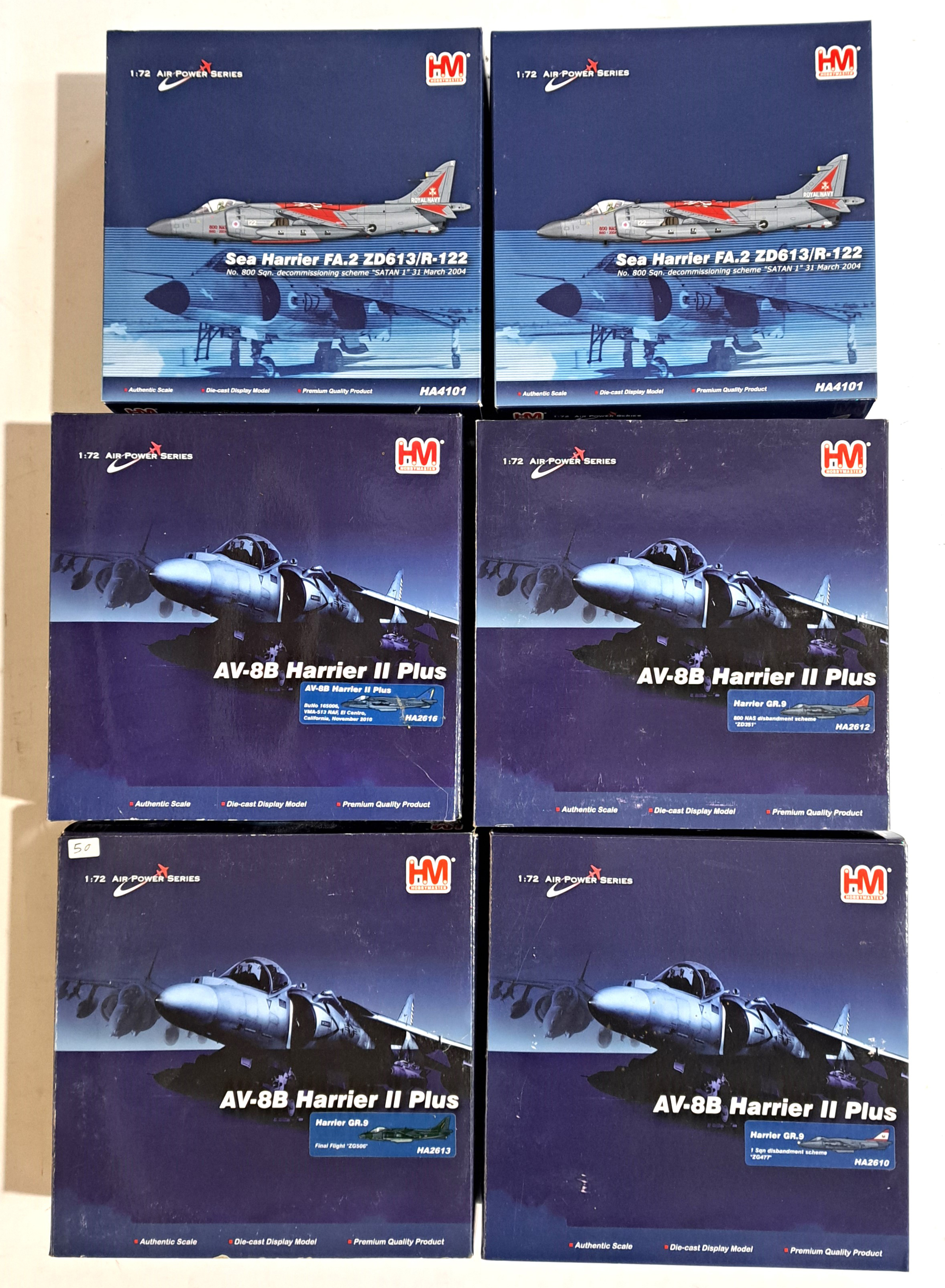 HM Hobby Master, a boxed 1/72 scale Military Aircraft  "Harrier" group