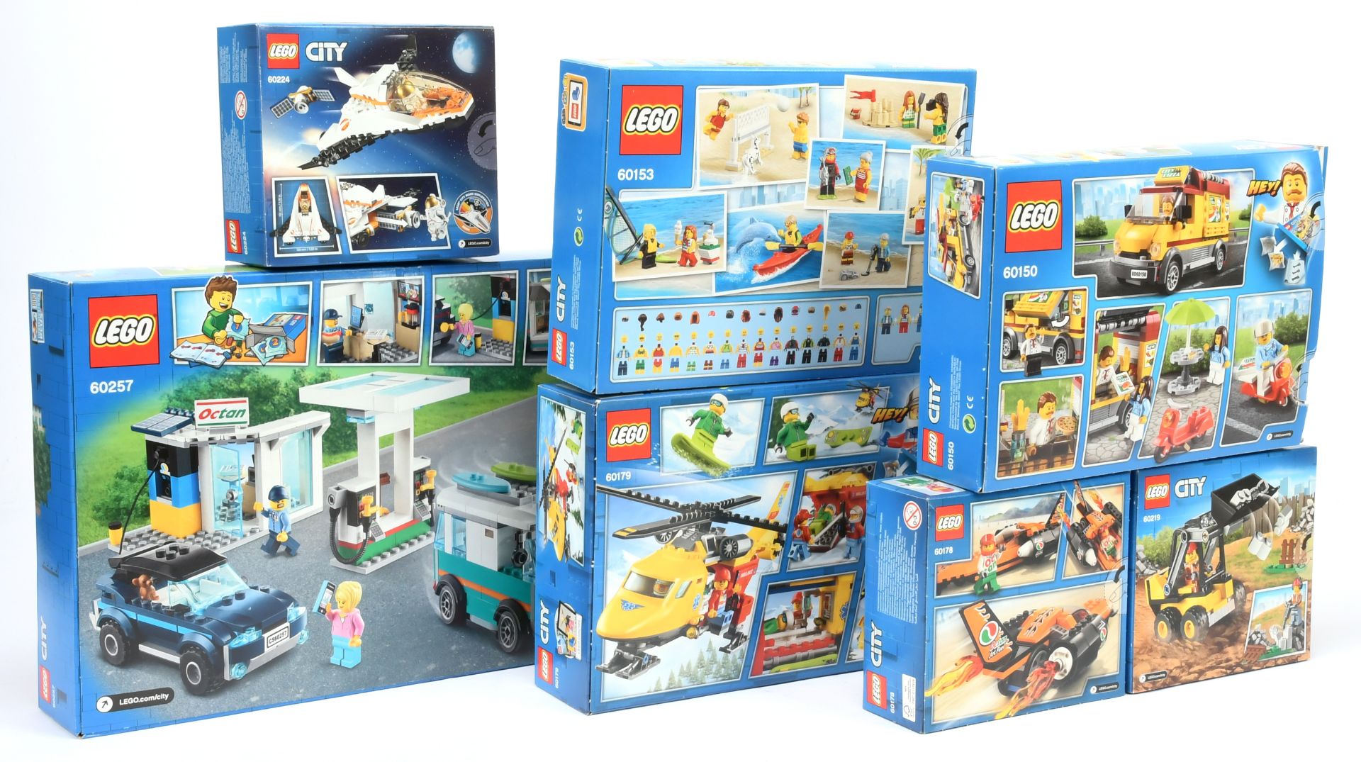 Lego City sets x 7 includes 60150 Pizza Van Takeaway, 60153 Fun at the Beach, 60179 Helicopter Sn... - Bild 2 aus 2