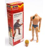 Palitoy Action Man vintage Talking Commander Figure, flock hair, Eagle-Eyes, gripping hands, head...