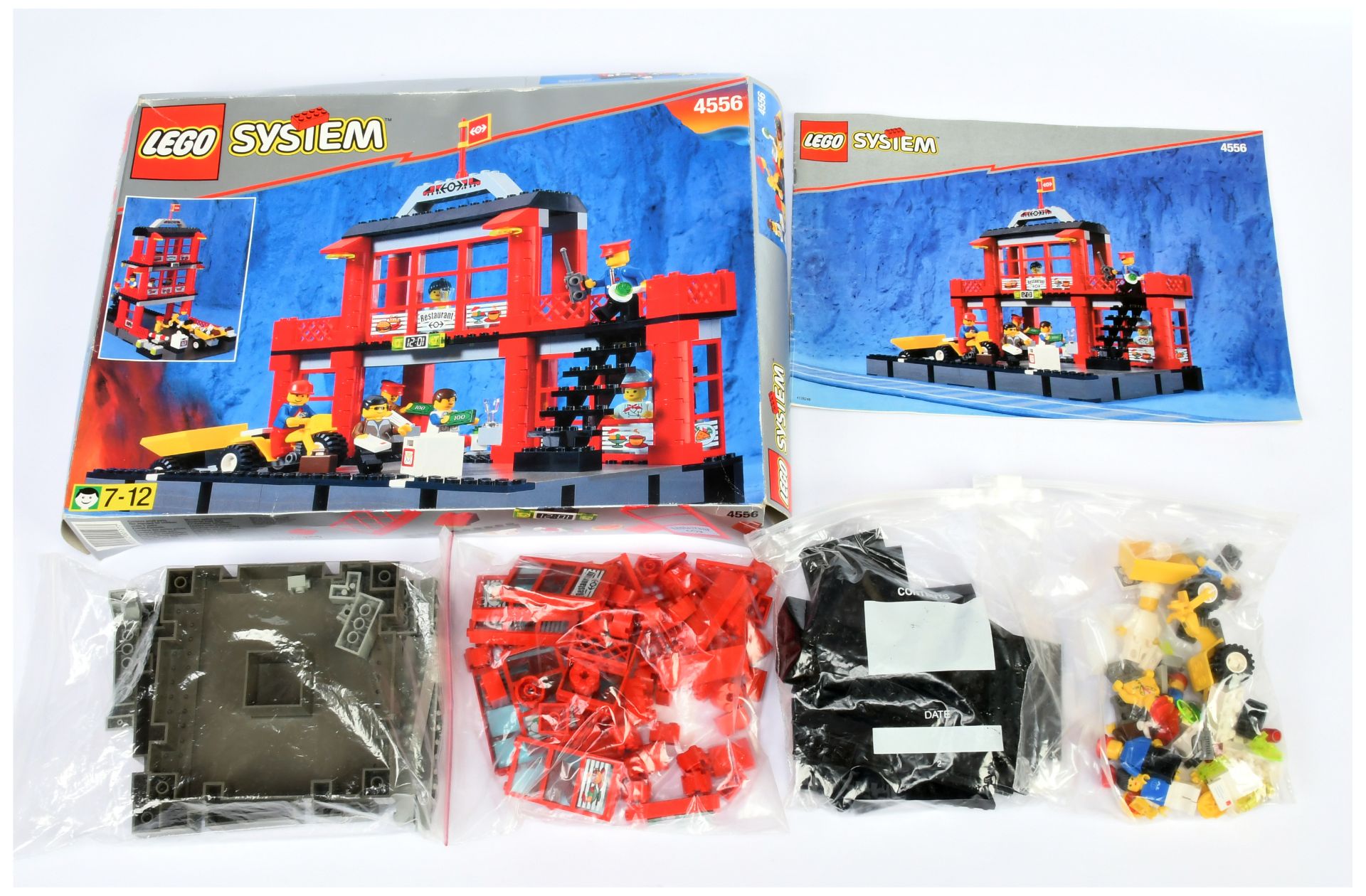 Lego System 4556 Railway Station With Restaurant, with original instructions, parts in bags, Good...