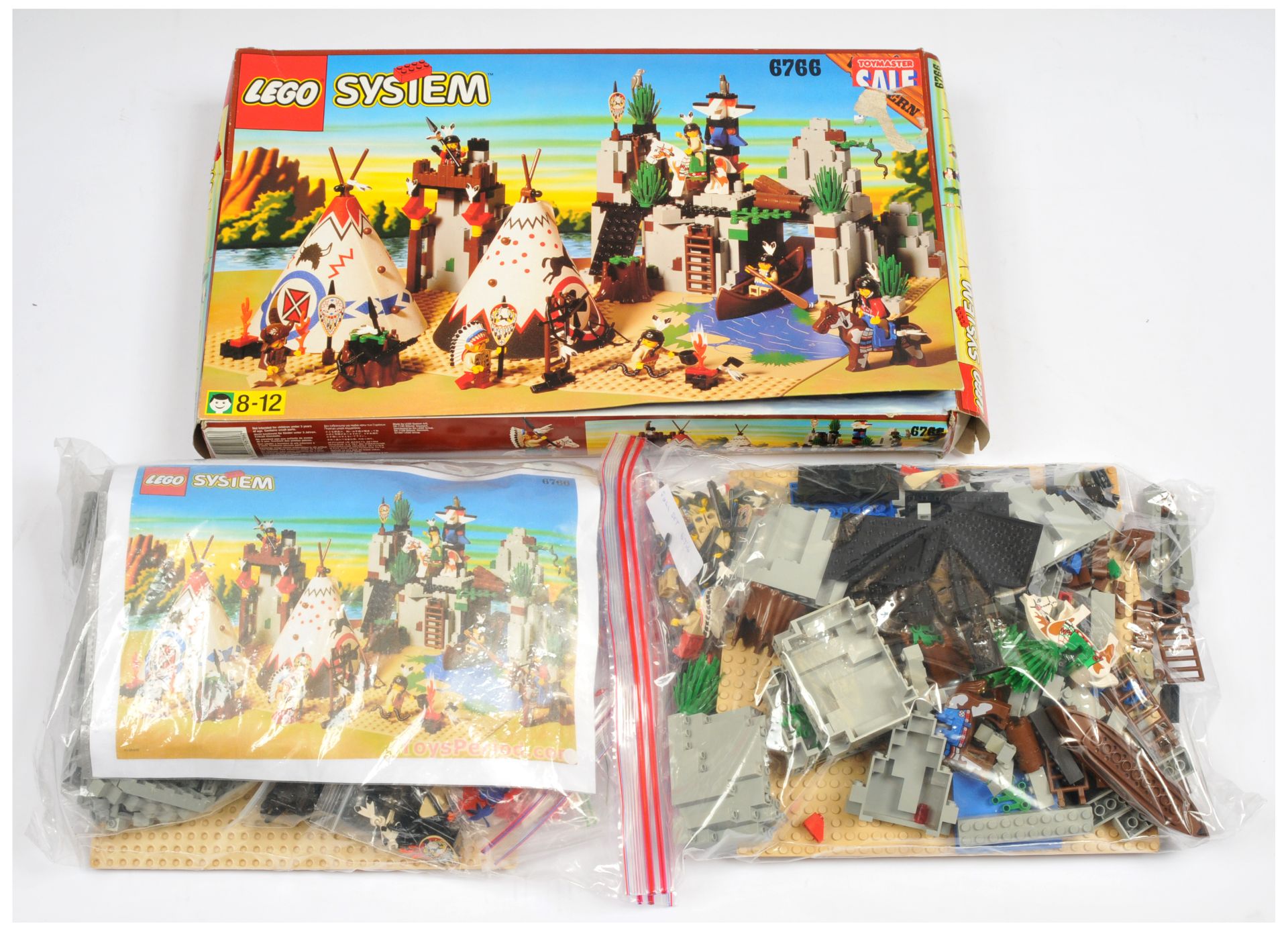 Lego Western 6766 Rapid River Village - loose pieces in bags with instruction book, Good Plus to ...