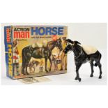 Palitoy Action Man vintage 34711 Horse with Saddle and Stirrups, Good, with Saddlery Assembly Ins...