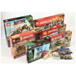 Ninja and Ninjago BOOTLEG lego style sets x 7, all within Good to Excellent previously opened pac...