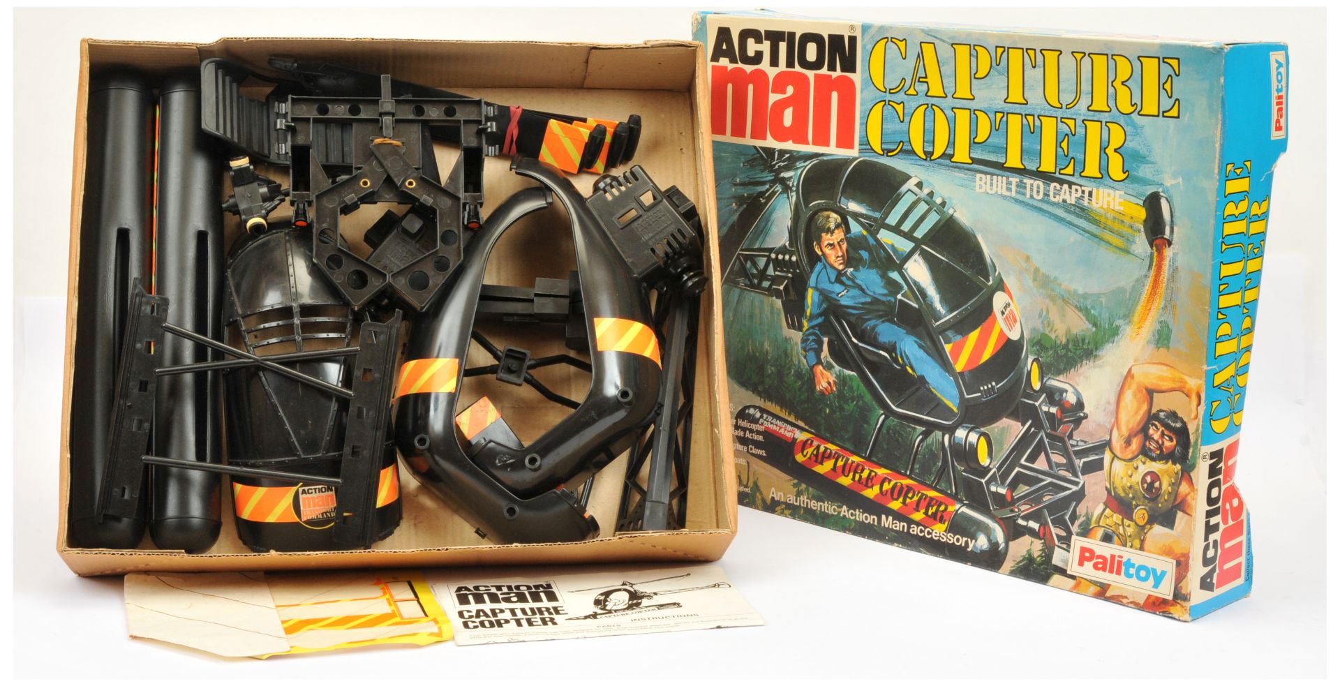 Palitoy Action Man Vintage 34731 Capture Copter "Built to Capture" - black snap together plastic ...