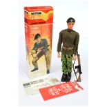 Palitoy Action Man Vintage Combat Division Soldier - dynamic body with combat uniform and SLR rif...