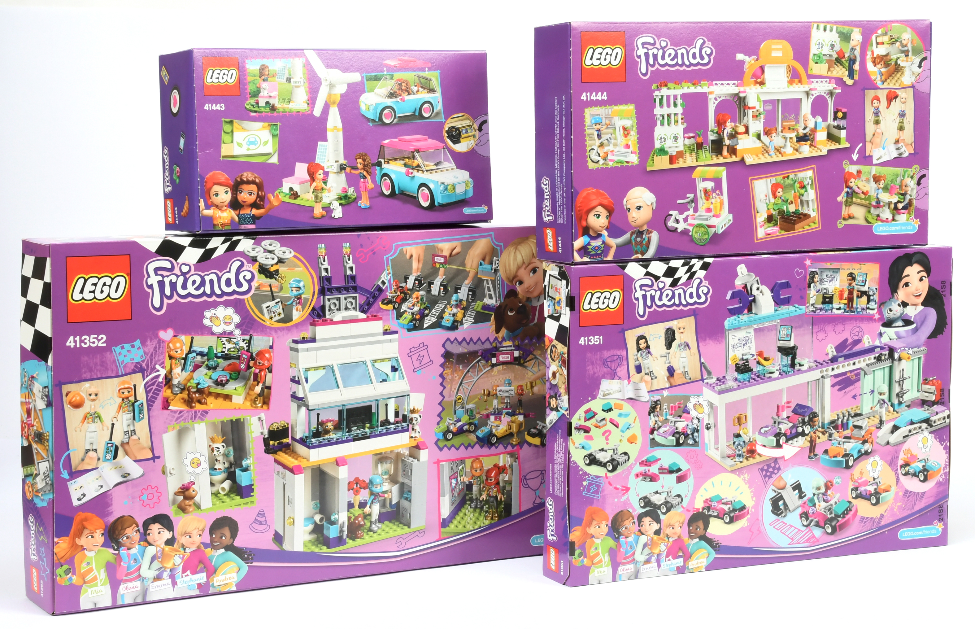 Lego Friends sets x 4 includes 41351 Creative Tuning Shop, 41352 The Big Race, 41443 Olivia's Ele... - Image 2 of 2