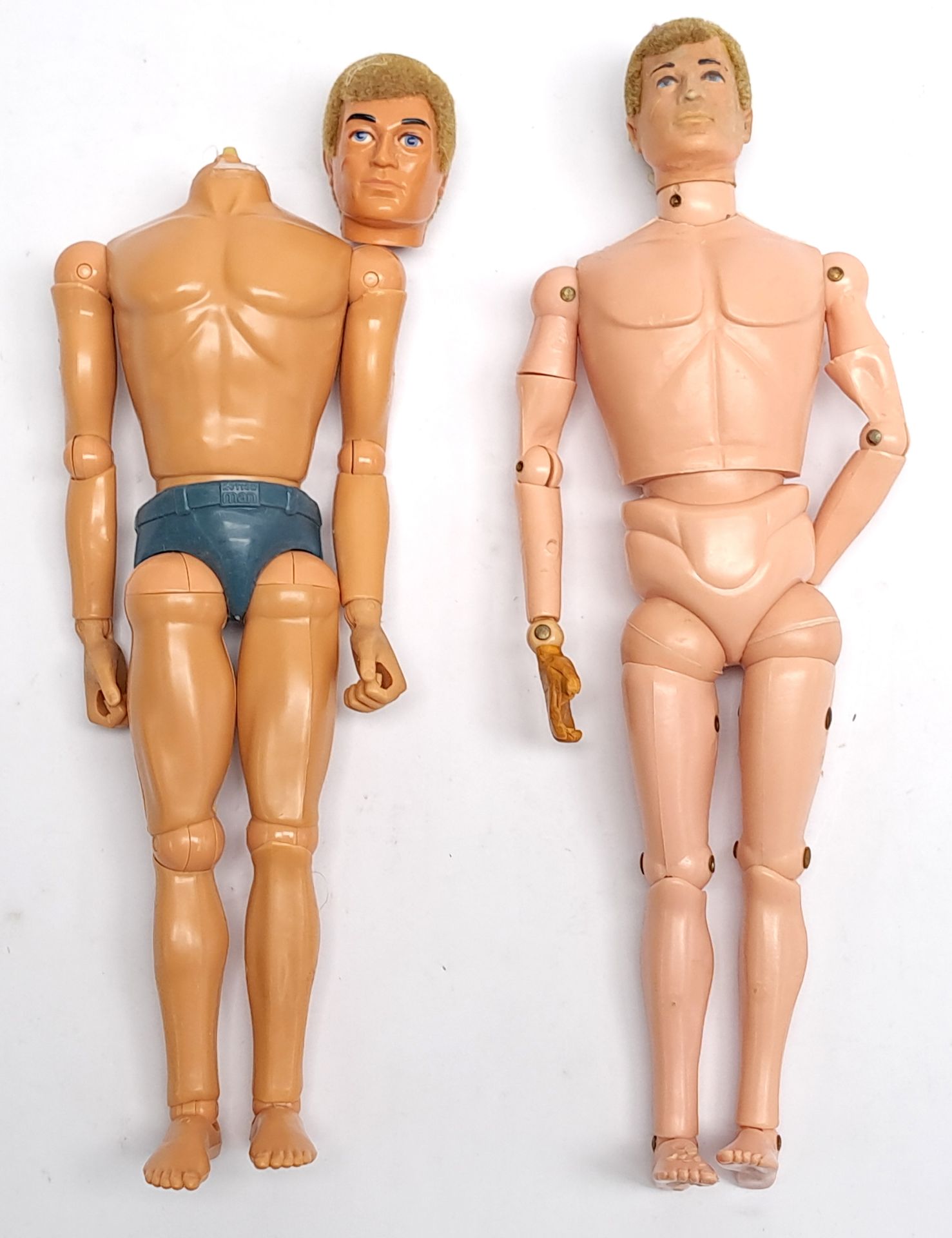 Palitoy Action Man vintage, unboxed group to include 2 x undressed flock head, gripping hands fig... - Bild 3 aus 3