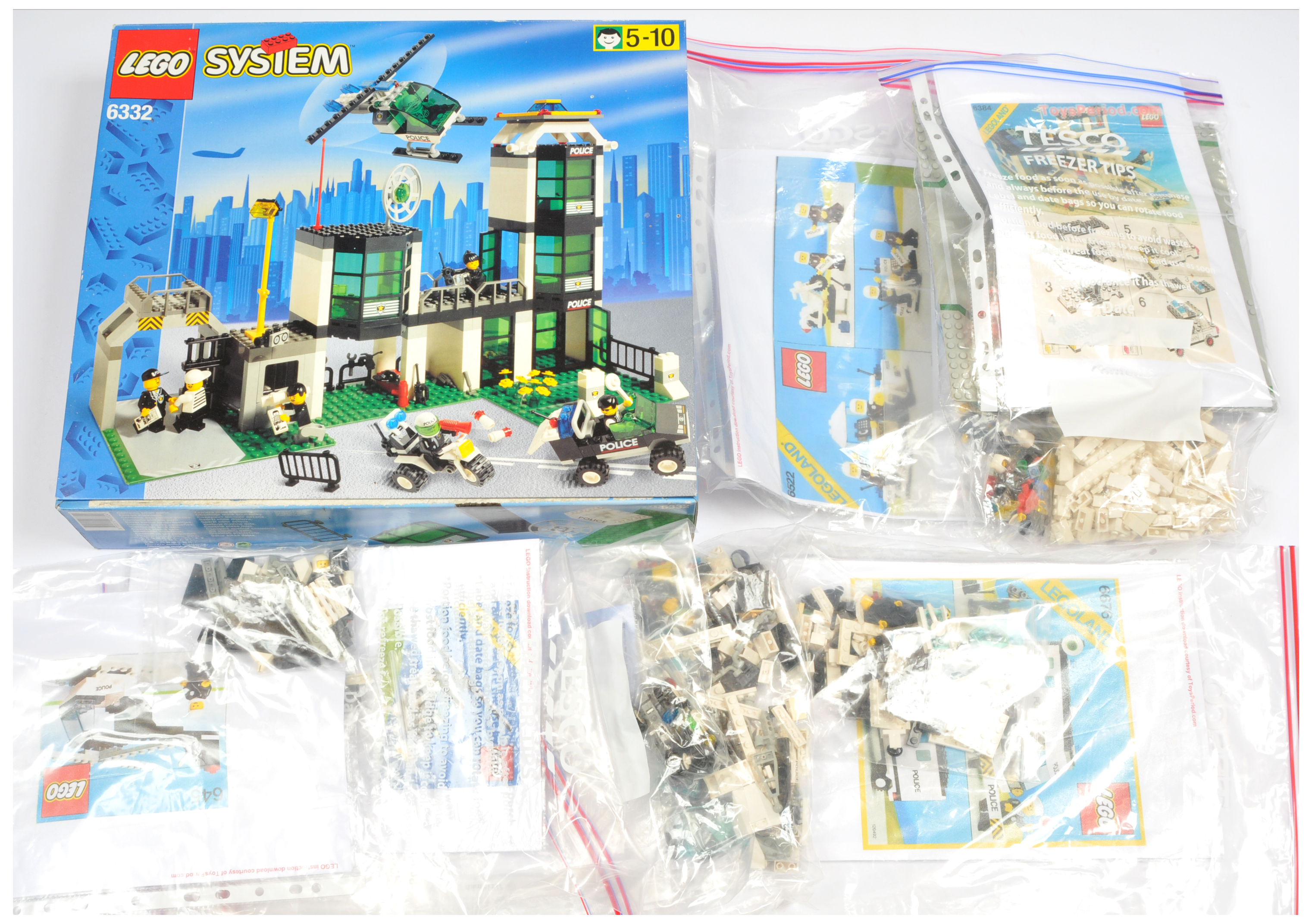 Lego Police group to include 6332 Police Operations Centre - with Good box & instructions (missin...