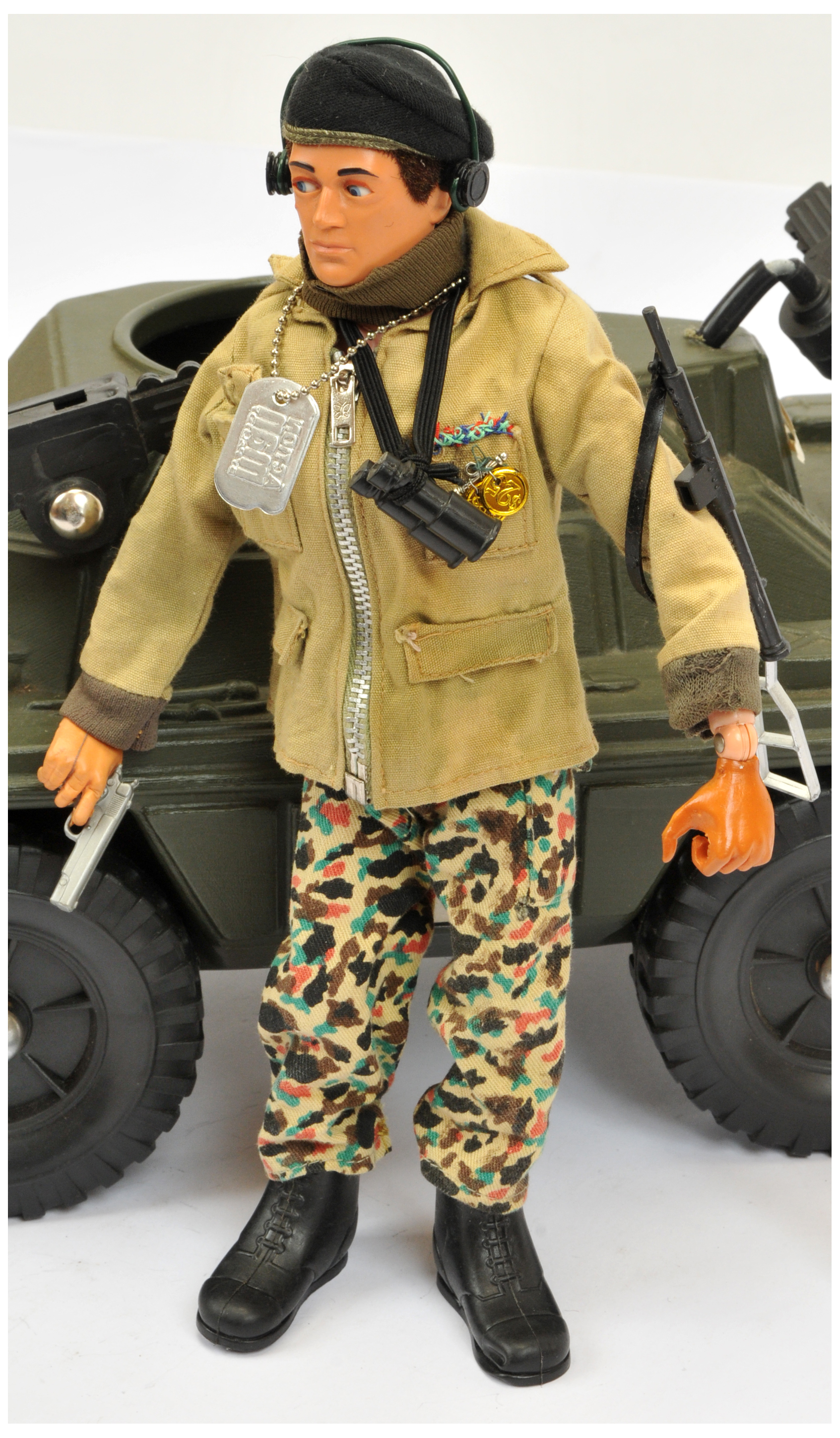 Action Man Vintage pair includes (1) loose Palitoy flock head dressed figure - not checked for co... - Image 2 of 2