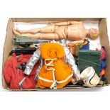 Palitoy Action Man vintage, unboxed group to include undressed painted head figure plus various a...