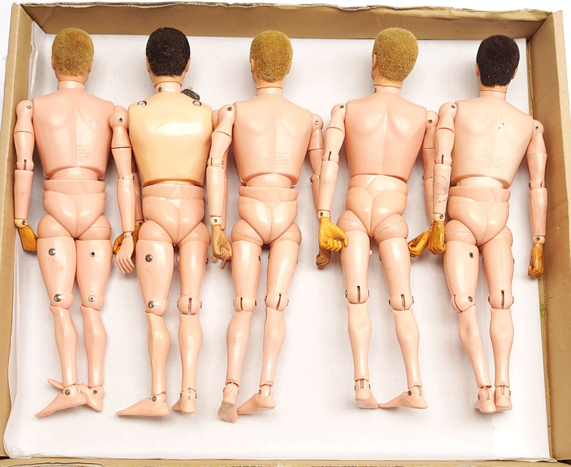 Palitoy Action Man vintage flock head figures/loose/undressed, a group which appear to be general... - Image 2 of 2