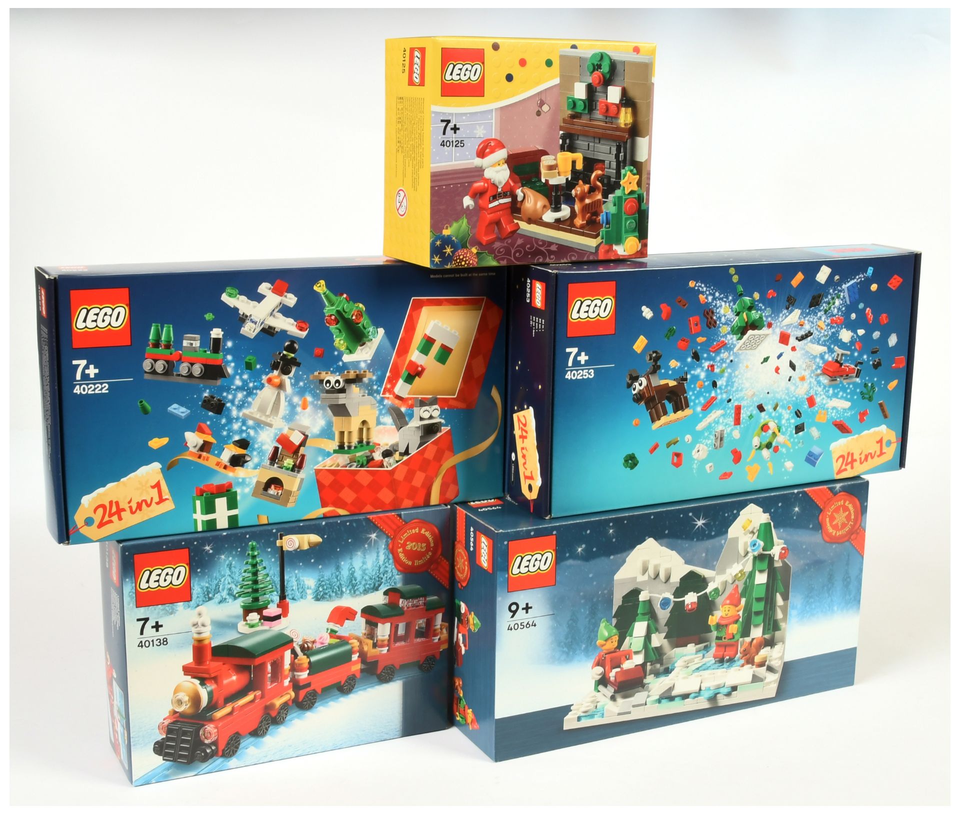 Lego festive sets x 5 includes 40222 - 24 in 1 Build-up, 40253 - 24 in 1 Build-up, 40564 Winter E...