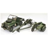 Palitoy Action Man Vintage group of unboxed vehicles including (1) 34713 Land Rover - with fold-d...