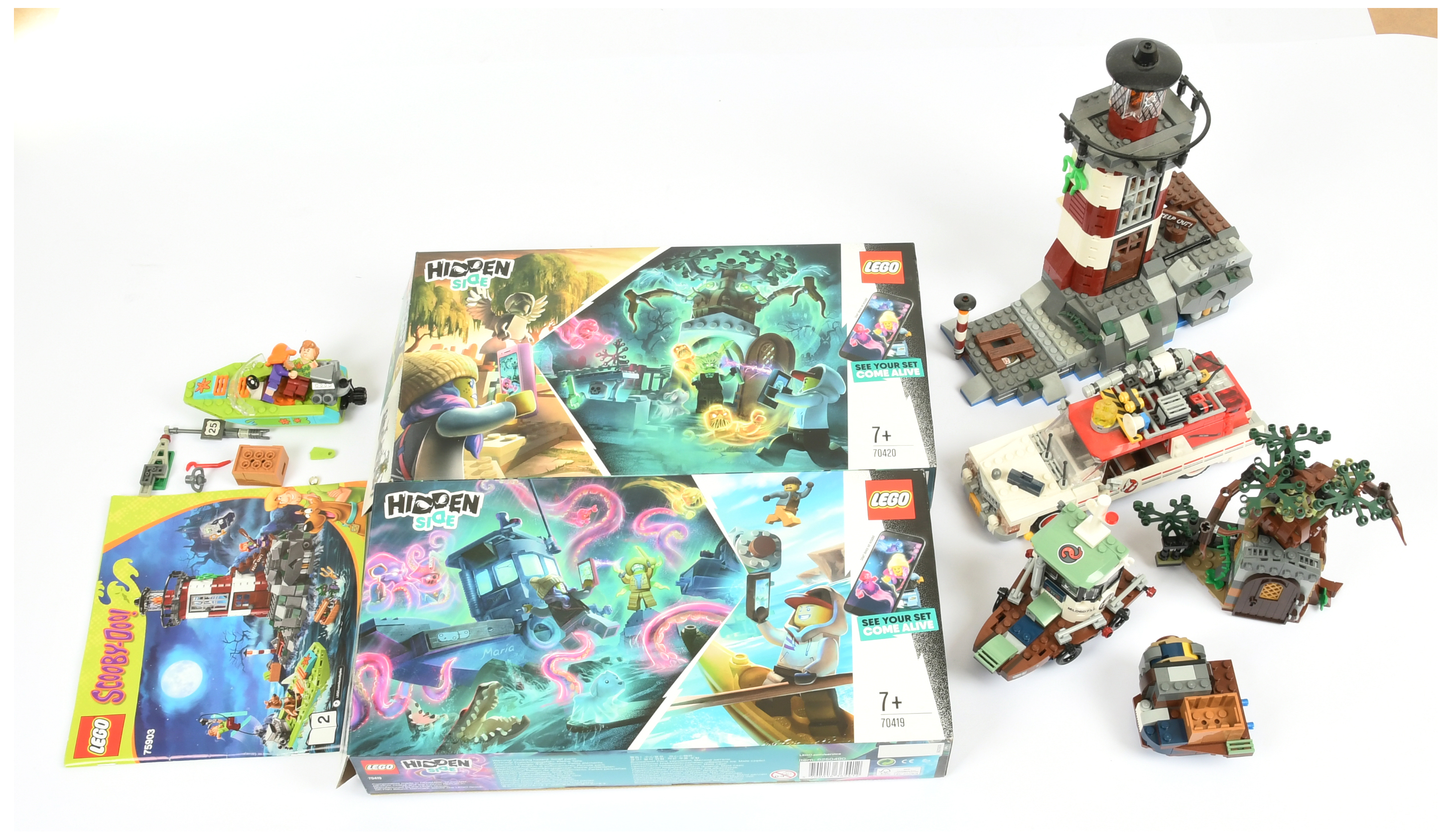 Lego Hidden Side Group to Include 70420; 70419;- Built models without instruction but with boxes;...