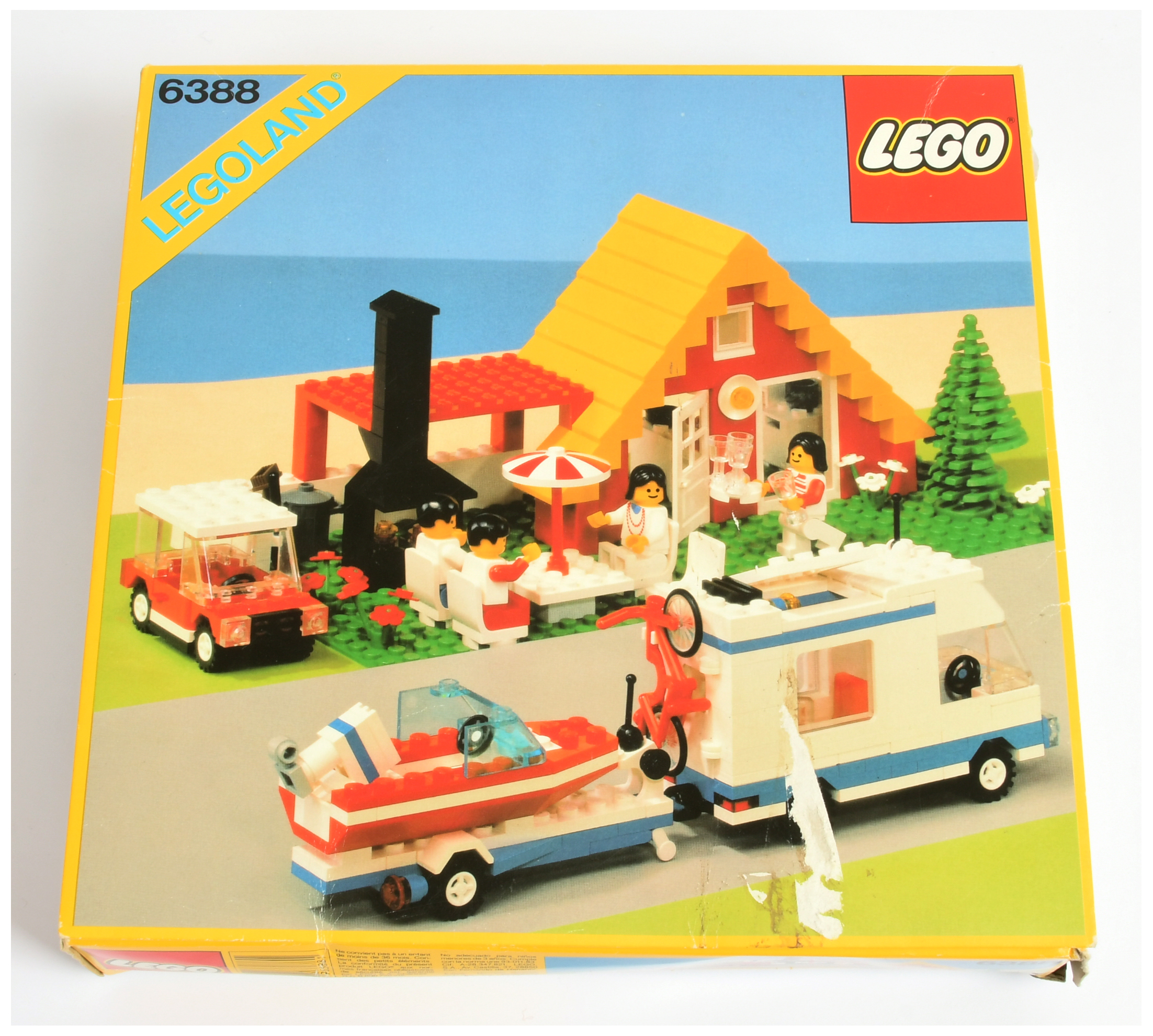 Lego 6388 Legoland Holiday Home With Caravan - Classic Town 1989, with original instructions, som...