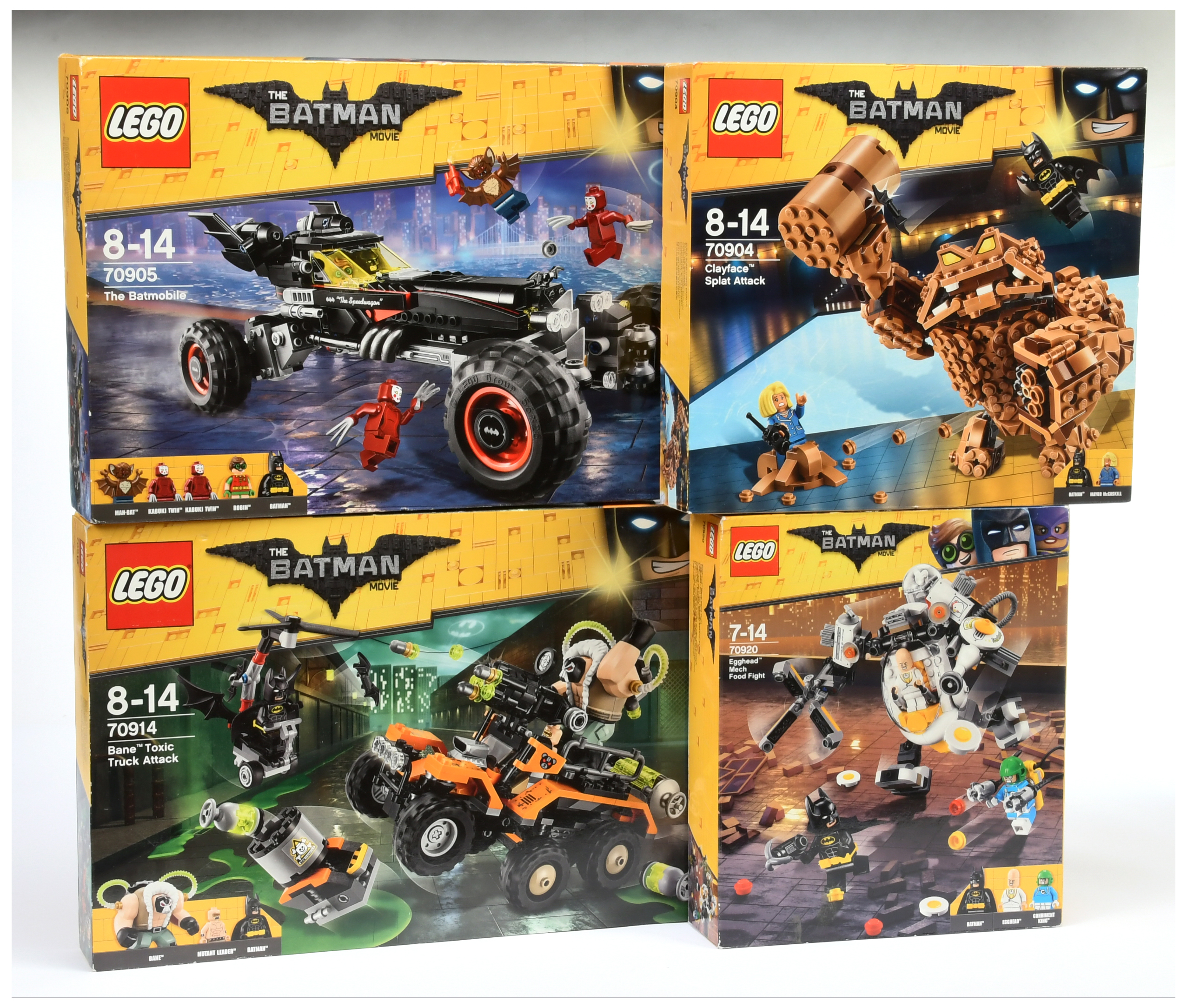 Lego The Batman Movie group (1) 70905 The Batmobile (2) 7914 Bane Toxic Attack (3) 70904 Clayface...