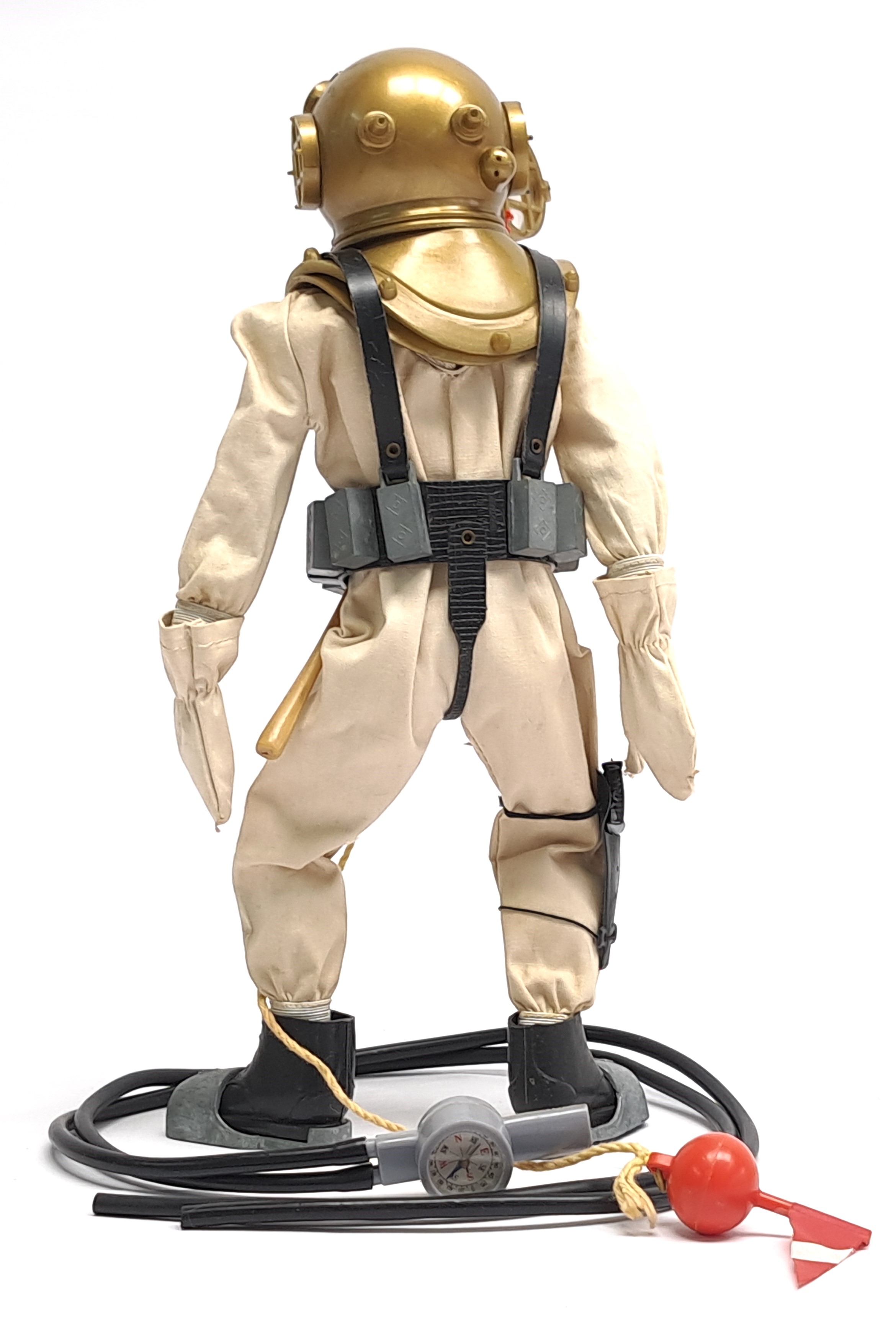 Palitoy Vintage Action Man Deep Sea Diver, brown painted head figure with hard plastic hands, wea... - Image 2 of 2