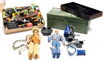 Hasbro modern Action Man, loose figure in Space Commando outfit, part uniforms, weapons, dog tags...