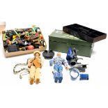 Hasbro modern Action Man, loose figure in Space Commando outfit, part uniforms, weapons, dog tags...