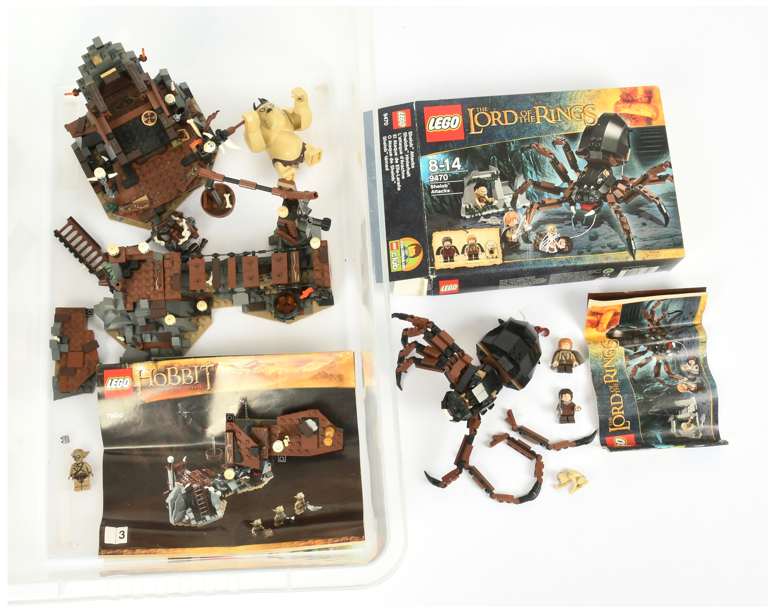 Lego Tolkien Pair (1) 9470 Lord Of The Rings - Shelob Attacks - built model, with box & instructi...