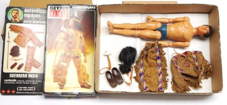 Palitoy/Geyper Man Action Man vintage group to include undressed flock head, gripping hands figur...
