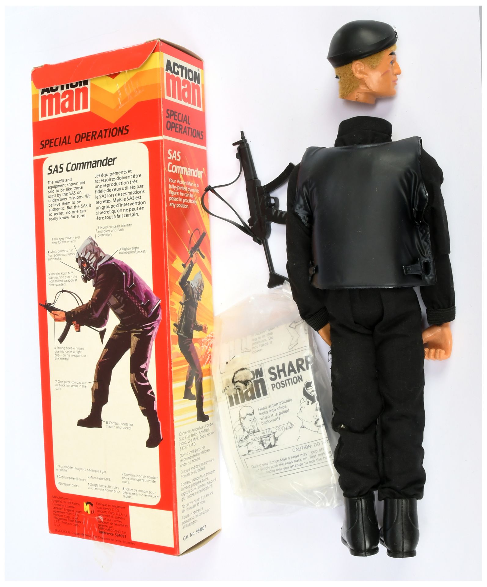 Palitoy Action Man Vintage Combat Division SAS Commander - dynamic body with suit, flak jacket, h... - Image 2 of 2