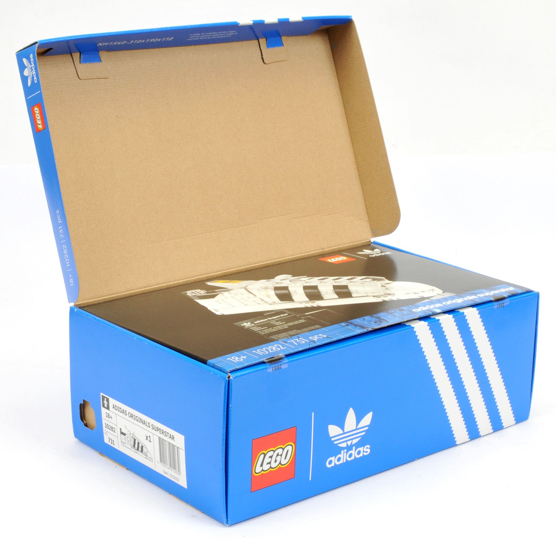 Lego 10282 Adidas Originals Super Star, within Excellent Plus sealed packaging (slight creases an...