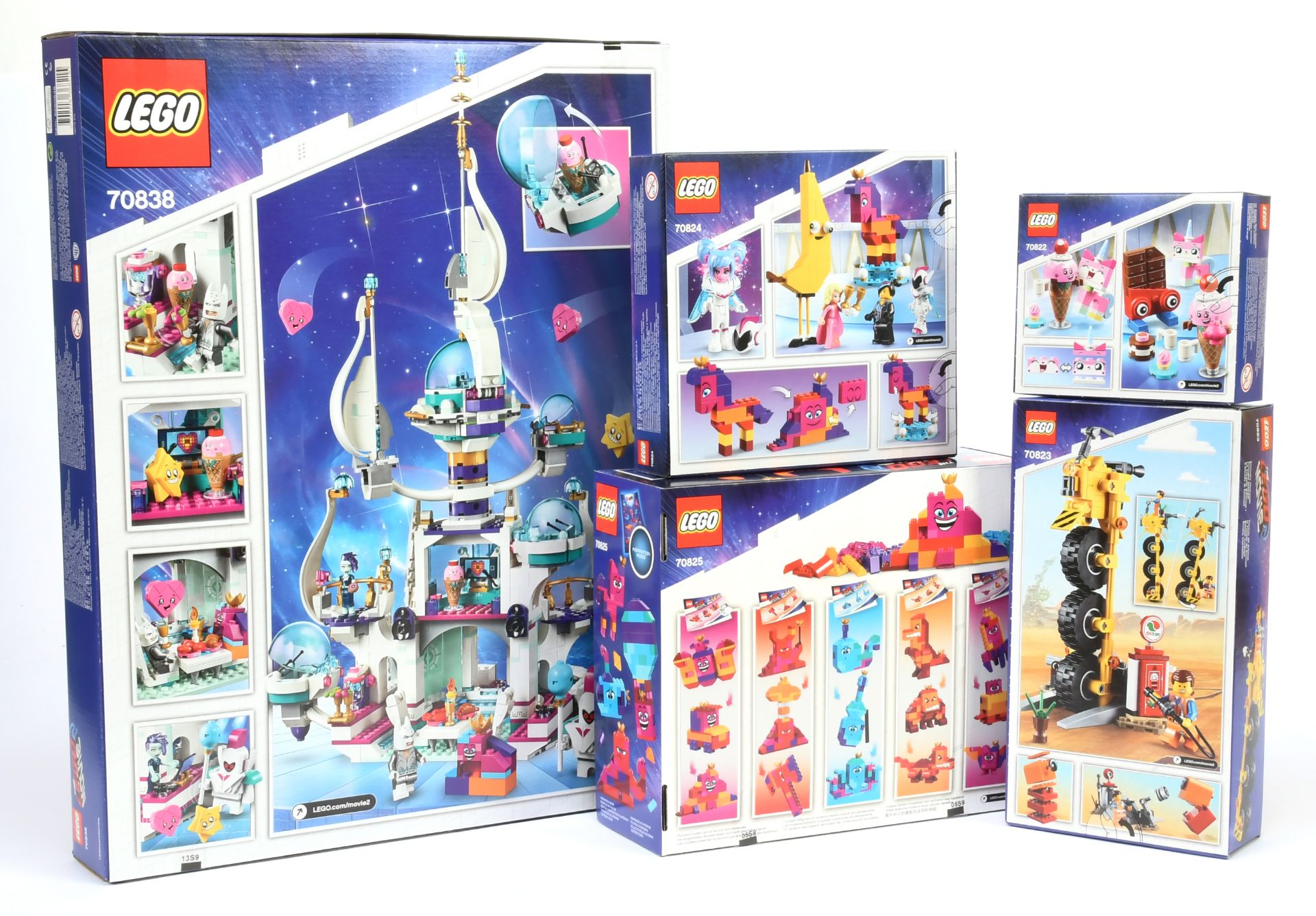 Lego the Movie sets x 5 includes 70838 Queen Watevra's 'So-Not-Evil' Space Palace, 70822 Unikitty... - Image 2 of 2