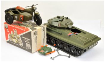 Palitoy/Cherilea Action Man Vintage group of vehicles including (1) 34710 unboxed Scorpion Tank -...