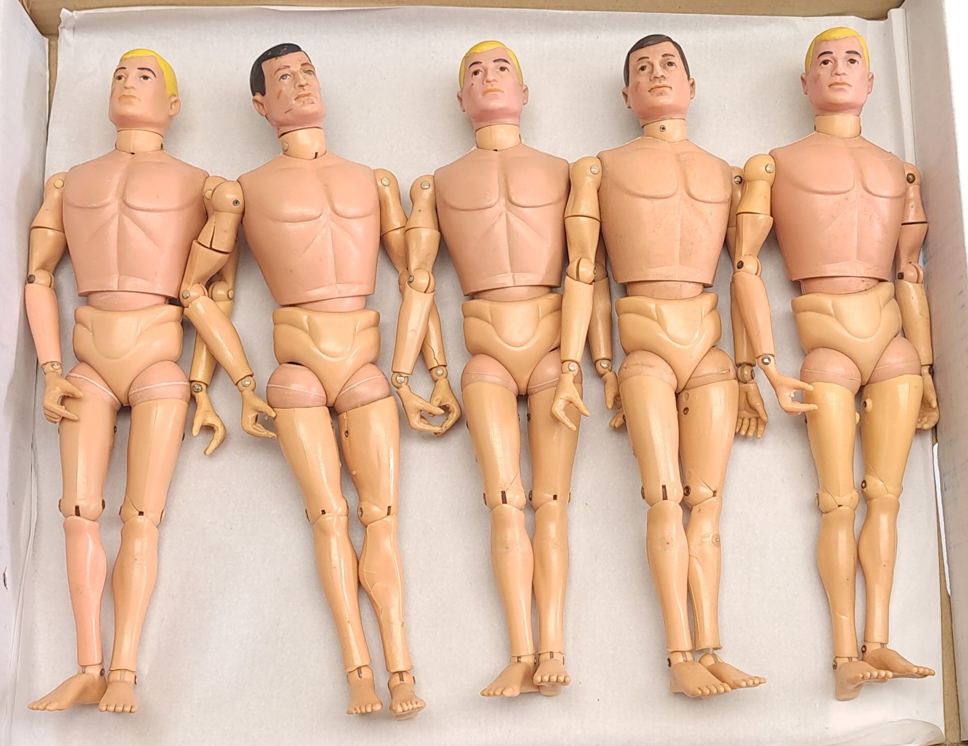 Palitoy Action Man vintage painted head figures/loose/undressed, a group which appear to be gener...