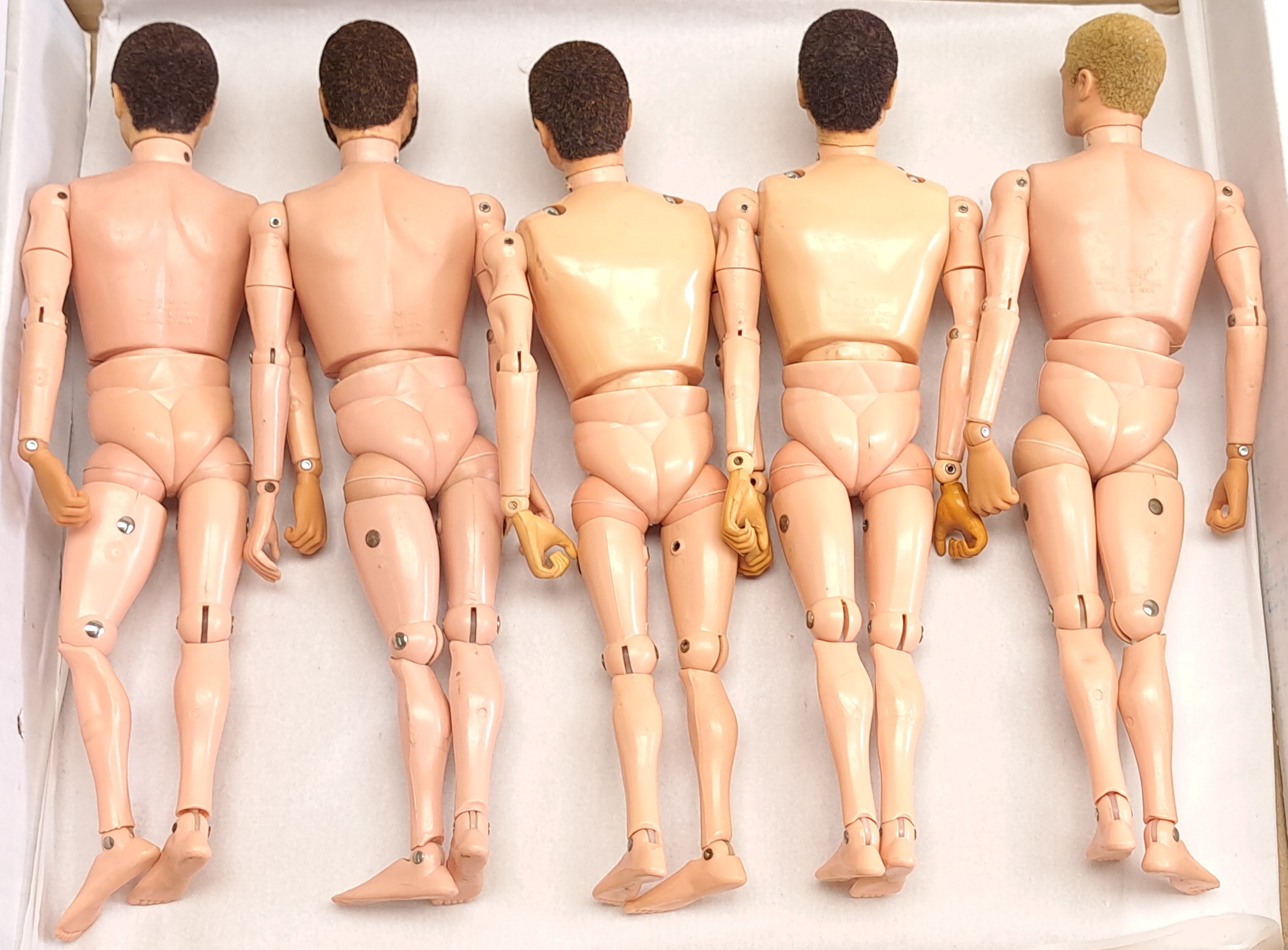 Palitoy Action Man vintage flock head figures/loose/undressed, a group which appear to be general... - Image 2 of 2