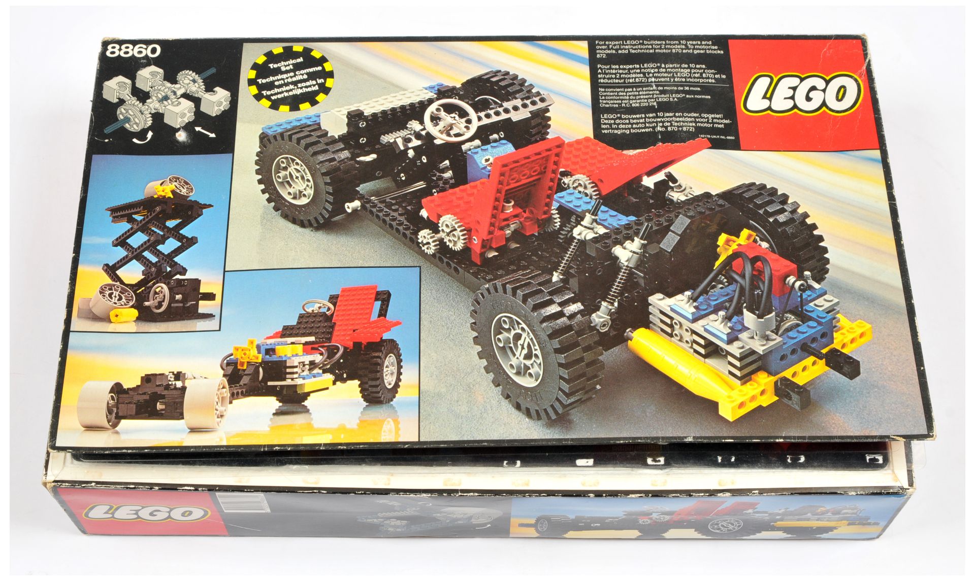 Lego Technic 8860 Expert Builder Car Chassis - with Copied Instructions - Fair to Good, parts are...