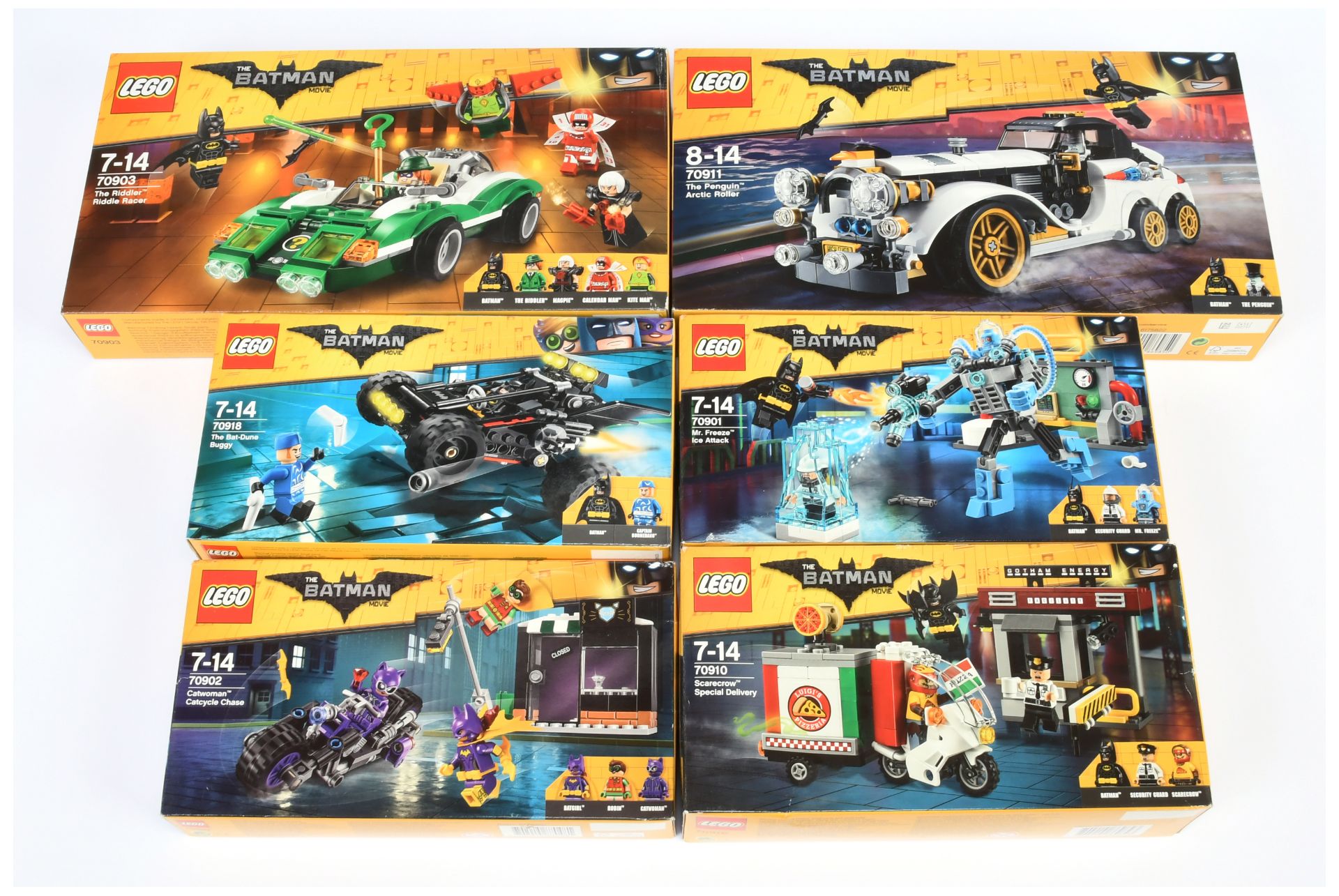 Lego The Batman Movie group (1) 70911 The Penguin Arctic Roller (2) 70903 The Riddler- Riddler Ra...