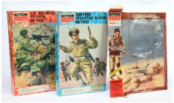 Palitoy Action Man Vintage a group of EMPTY cards (1) British Infantry Major Outfit; (2) U.S. Mac...
