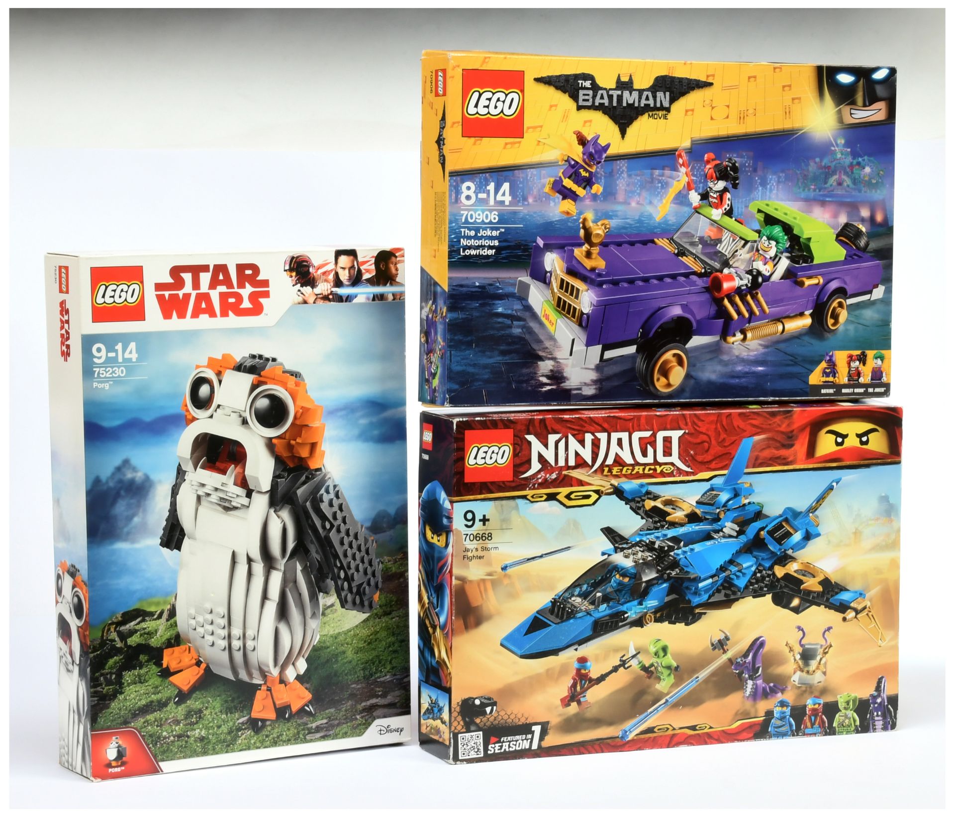 Lego mixed group (1) 70688 Ninjago Legacy Jay's Storm Fighter - Sealed Set (2) 70906 The Batman M...