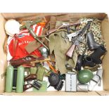 Palitoy Action Man vintage loose clothing/accessories to include guns, various part outfits, helm...