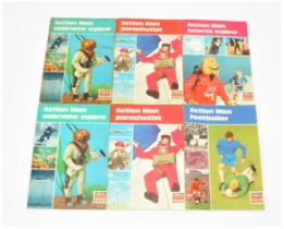 Action Man Books, published by Brockhampton Press Ltd including Footballer, Parachutist (x2), Und...