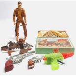 Marx Toys vintage Johnny West figure complete with loose accessories including saddle, coffee pot...