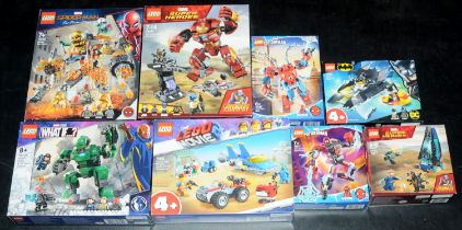 Lego Marvel Super Heroes group (1) 76104 The Hulkbuster Smash-Up (2) 76128 Molten Man Battle (3) ...